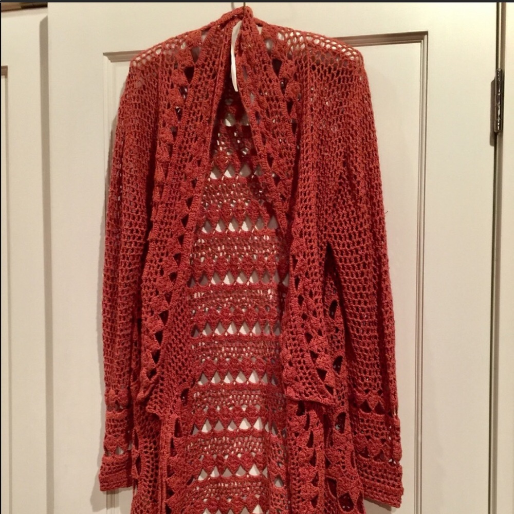 ISO free people crochet cardigan large